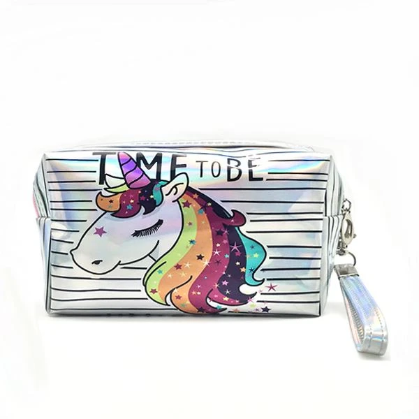 PVC handle cosmetic pouch